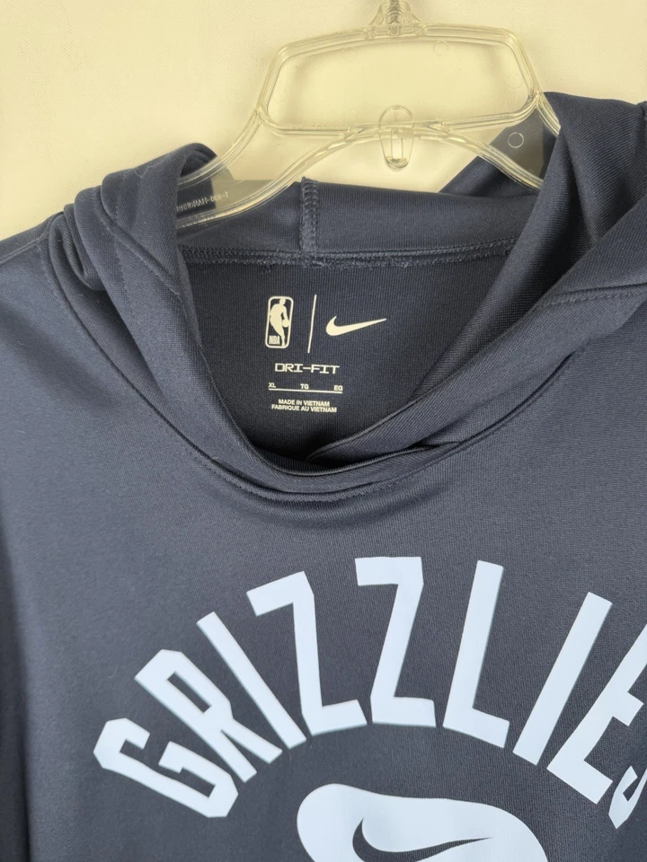 Memphis Grizzlies Nike  dri Fit Team Hoodie Sweatshirt Blue Mens XL - Image 2 of 4