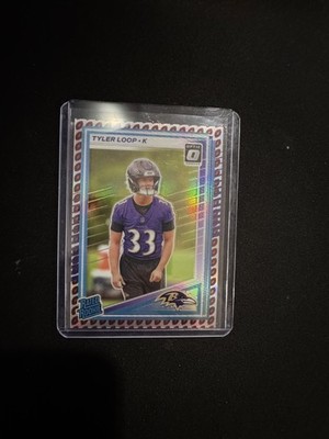 2025 Donruss Rated Rookie Tyler Loop #382 Football Emoji Prizm short print 