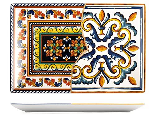 H&H 833762 Positano Piatto Rettangolare, Stoneware, 34x22cm (u4T)