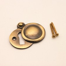 Escutcheon Victorian Key Hole Solid Brass Swing Cover Plate in Various Finishes