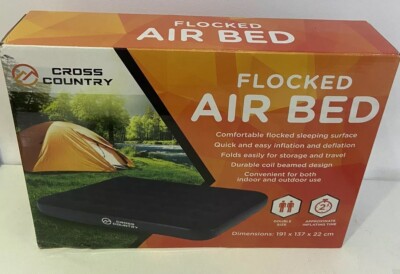 NEU Langlauf Camping Luftbett Flockd aufblasbare Matratze DBL Aufblasbett BD83