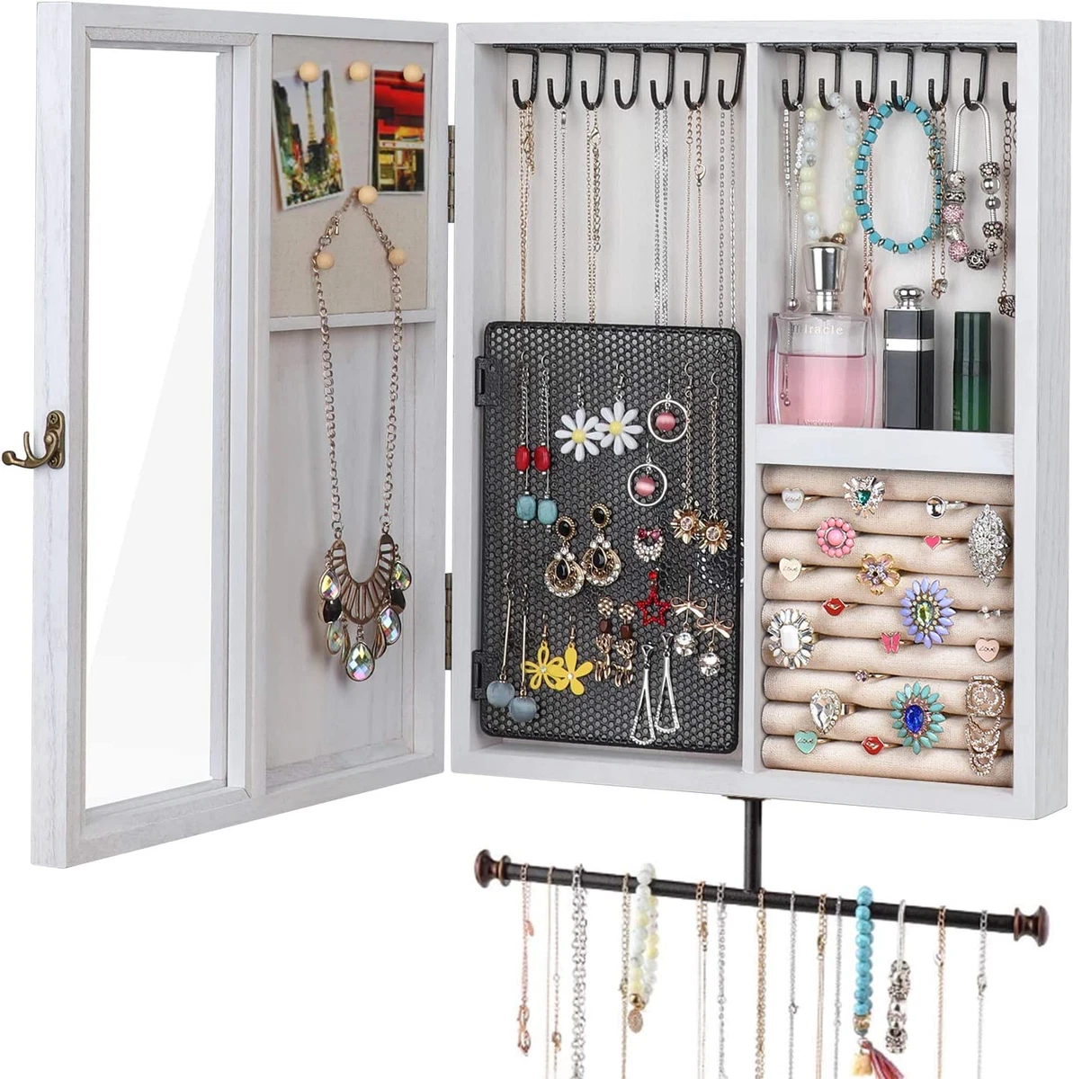 ByKen Jewelry Byken Necklace Holder Organizer Box,20 Hooks Chains India |  Ubuy