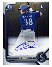 2022 Bowman Chrome Charlie Welch auto autograph card Mariners ID2