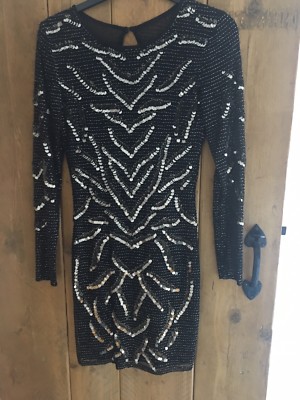 miss selfridge black sequin dress Miss selfridge black beaded