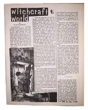 FROM DR LEO LOUIS MARTELLO'S ESTATE, 1970 BROADSIDE, WITCHCRAFT WORLD, OCCULT