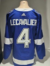VINCENT LECAVALIER TB Lightning Signed Autographed Adidas jersey w/COA size 54