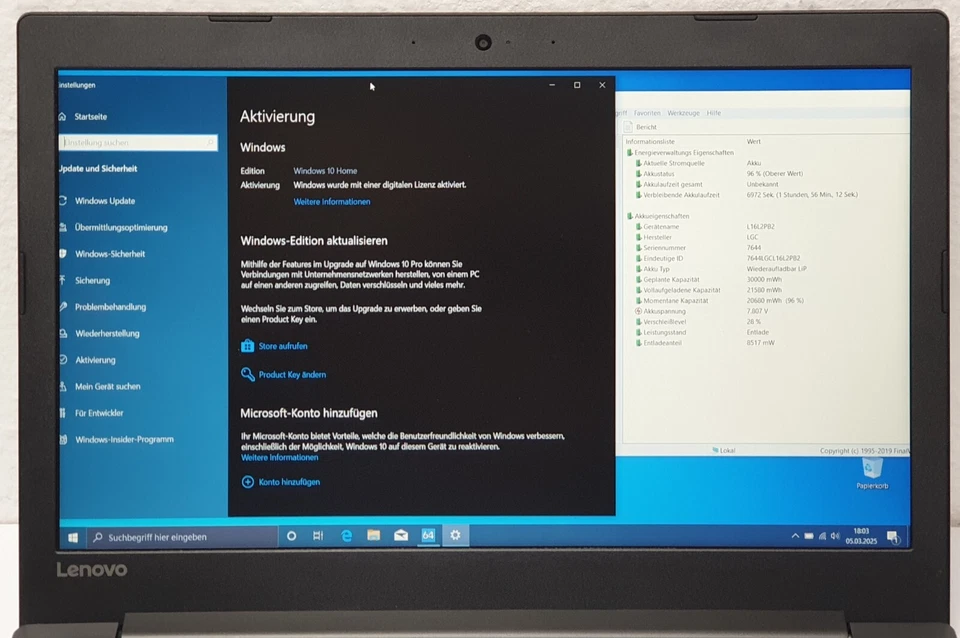 Lenovo Ideapad 256GB SSD 8GB AMD A9 x2 Notebook Laptop Windows 10 15,6" Büro - Bild 3 von 4