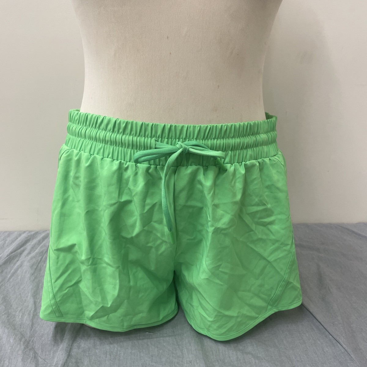 NWT ZYIA ACTIVE Neon Green Velocity Run Lined Shorts Sz XL FS