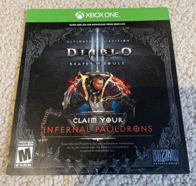 Diablo III 3 Reaper of Souls Infernal Pauldrons DLC Xbox