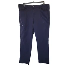 Weatherproof Vintage Men's Navy Blue Nylon Cargo Pants 42x32 Zip Pockets Outdoor