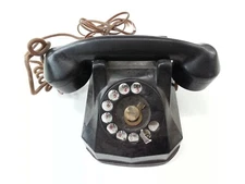 Antique Art Deco Monophone Automatic Electric Black Rotary Parts Restore Repair