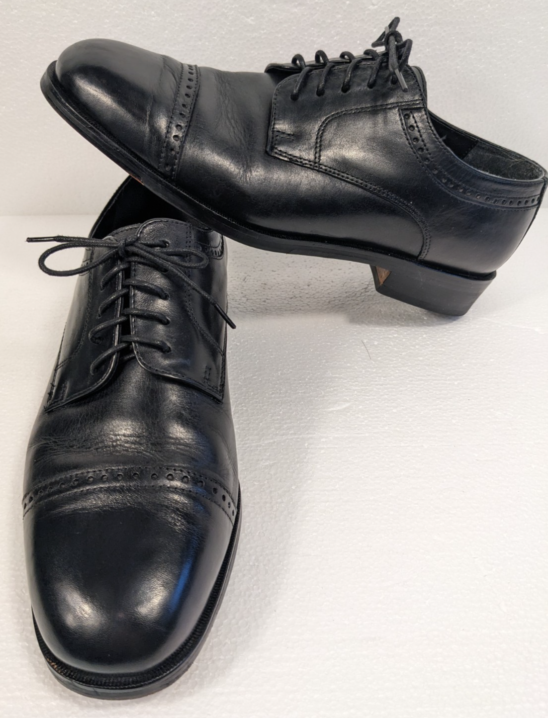 SAOLA Scarpe eleganti Nunn Bush da uomo nere Oxford in pelle stringate taglia 9M