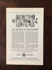 1926 vintage original print ad Bell Telephone System AT&T