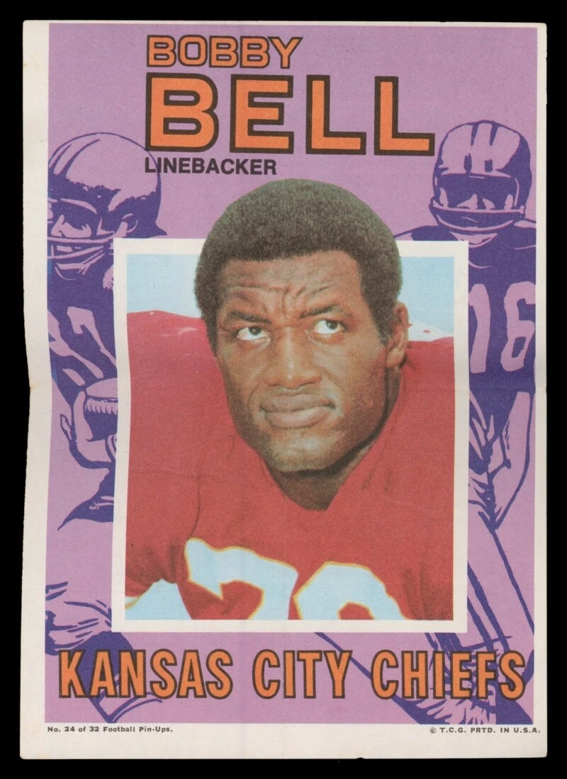 1971 Topps Posters Inserts Set-Break # 24 Bobby Bell *GMCARDS*