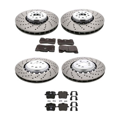SHW OEM Front Rear Brake Disc Rotors Genuine Pads Kit for BMW F90 F92 F93 M5 M8