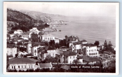 RPPC Malaga - El Limonar visto desde el Monte Sancha - SPAIN Postcard