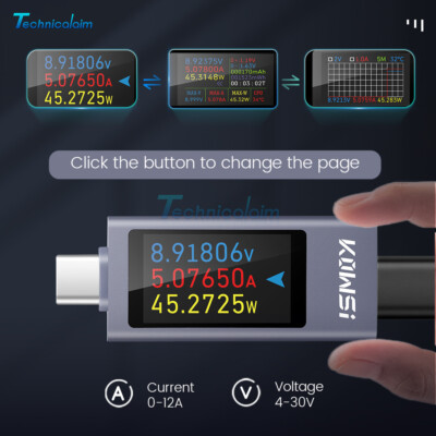 KWS-2303C/KWS-2302C/KWS-2301C DC4~30V Type-C Tester Voltage Current Power Meter