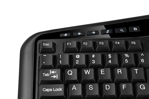 Adesso WKB-3150UB Wireless TruForm Ergonomic Trackball Keyboard with Palm Rest - Picture 3 of 7