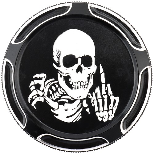 CNC Skull Fuel Tank Gas Cap Cover Fit For Harley Softail Electra Glide