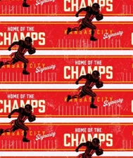 Kansas City Chiefs, NFL, Football, Home Of The Champs Fabric! Cotton•1yd•BTY•FAS