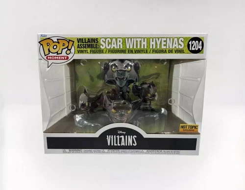 Funko POP! Disney Villains Lion King SCAR WITH HYENAS #1204 Hot Topic Exclusive