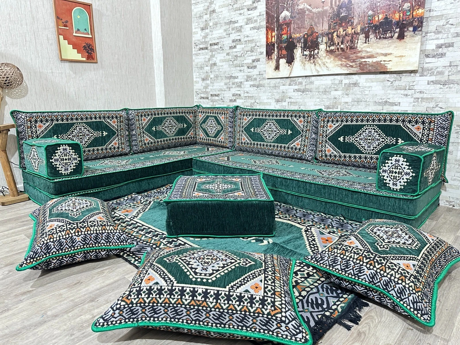 Arabic Corner Majlis, Oriental Sofa, Seating Area, Oriental Seating Area Set
Opens in a new window o