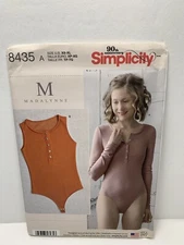 Simplicity 8435 Misses Bodysuit Sewing Pattern 6-24 *Uncut*