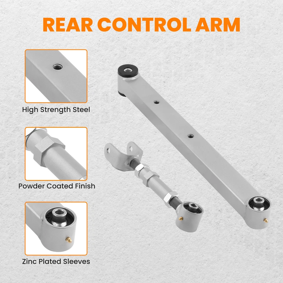 Upper Lower Trailing Control Arms Set for 1967-72 Chevy Chevelle A Body Tubular - Imagem 2 de 4