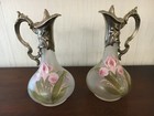 1 carafe en verres givré et peint à la main (la dernière)