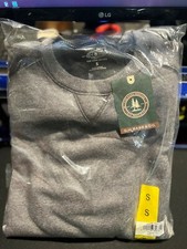 G.H. BASS  CO. Men's Pullover Sweatshirt Fleece Asphalt HTR- S - FREE SHIPPING 