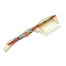 Vintage Hairbrush Hair Comb Handmade. Prison Art ITK USSR Russian art plexi