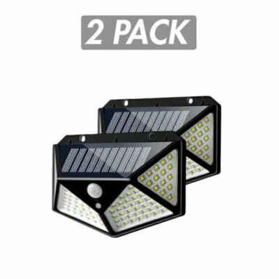 Solar Power 100 LEDS Light PIR Motion Sensor Outdoor Security Lamp Wall Garden