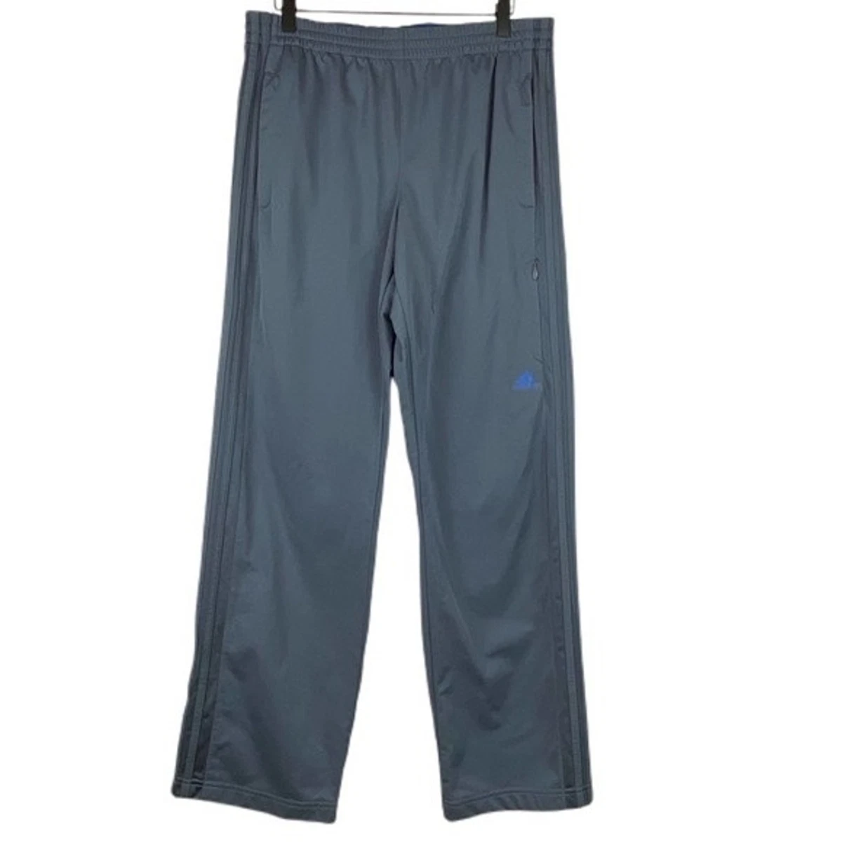 Adidas Sweatpants Mens Gray Large Zipper Pockets Straight Leg eBay