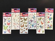 6pcs Waterproof Temporary Butterfly Tattoo Sticker / Rose Skin Body Art St-153
