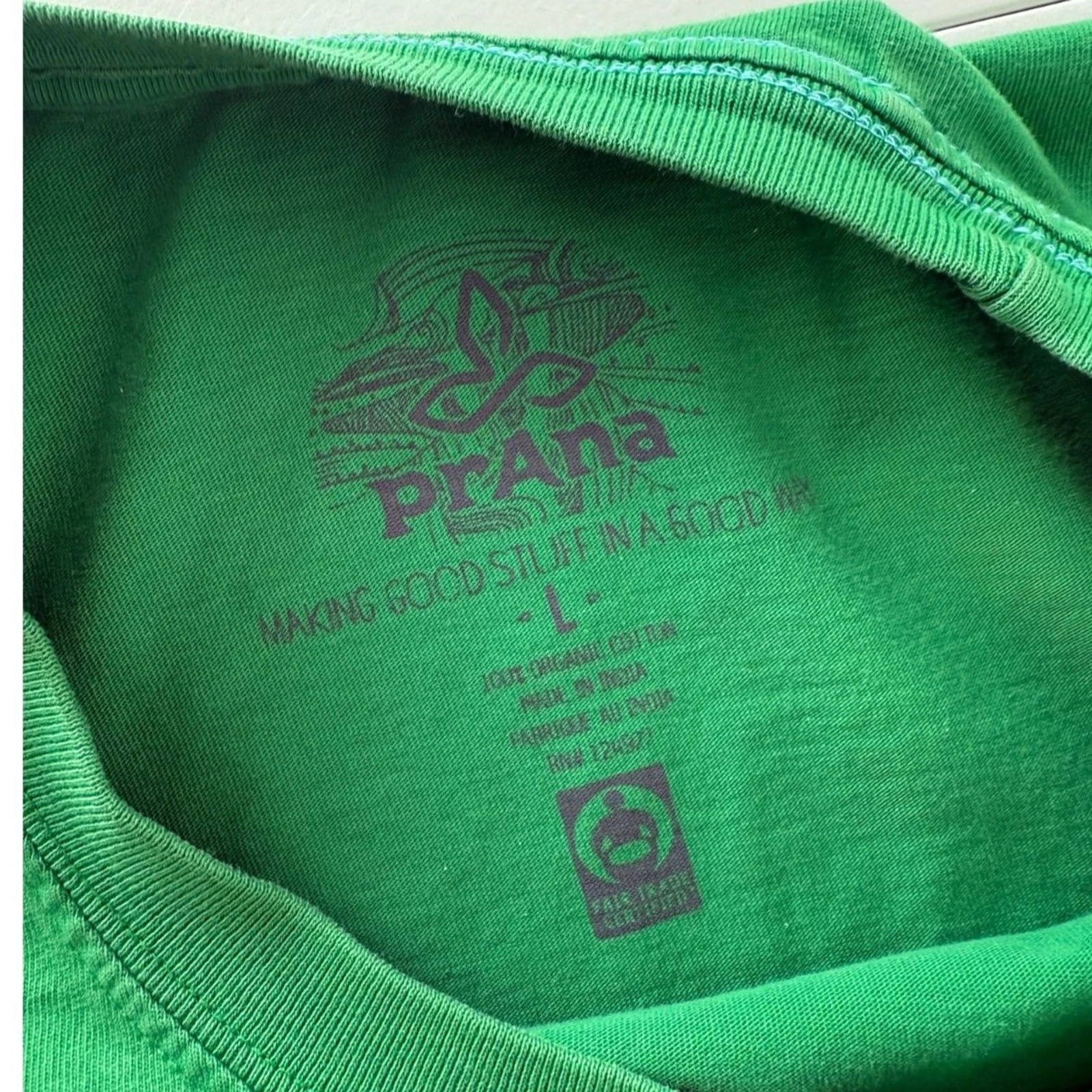 prana karma recycle short sleeve organic cotton shirt