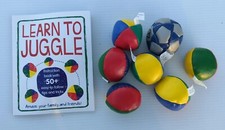 Learn to Juggle Instruction Book With Assorted Balls Lot