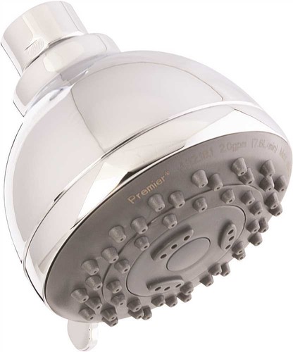 3-Spray 3 Zoll Einzel Wandhalterung fest verstellbarer Duschkopf in Chrom - Bild 1 von 3