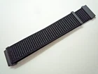 22 mm Black Nylon Hook & Loop Fastening Watch Strap 22mm Lug One Piece
