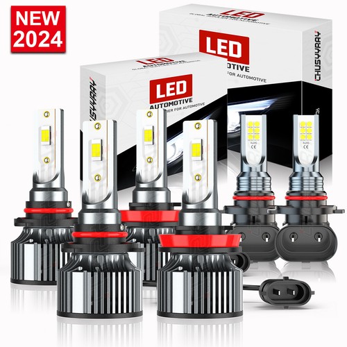 For Ford Escape 2013 2014 2015 2016 white 6500K LED Headlight + Fog Light Bulbs