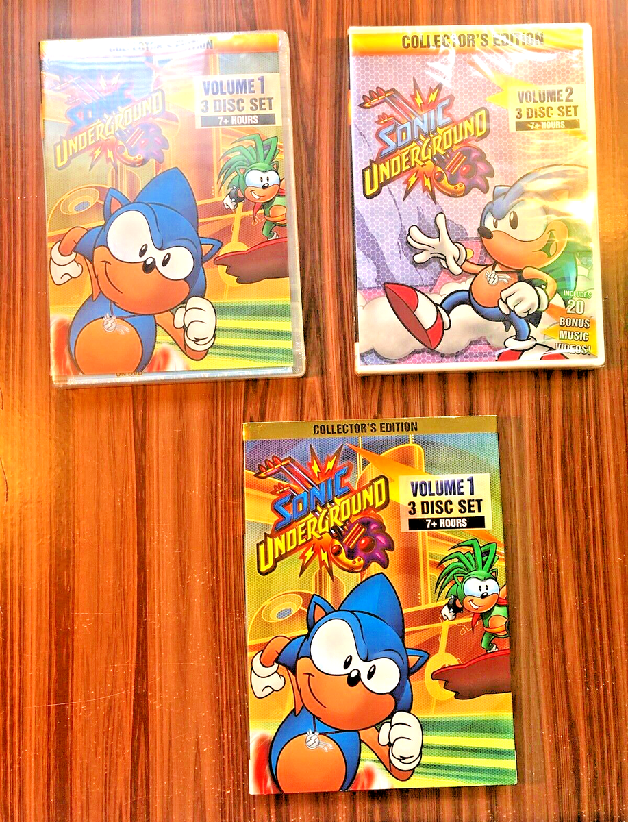 Sonic Underground TV Series Volume 1 & 2 DVD Set Collector's