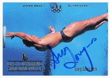1996 -GREG LOUGANIS- GUARANTEED Signed/Autograph/Auto Upper Deck Olympics Card