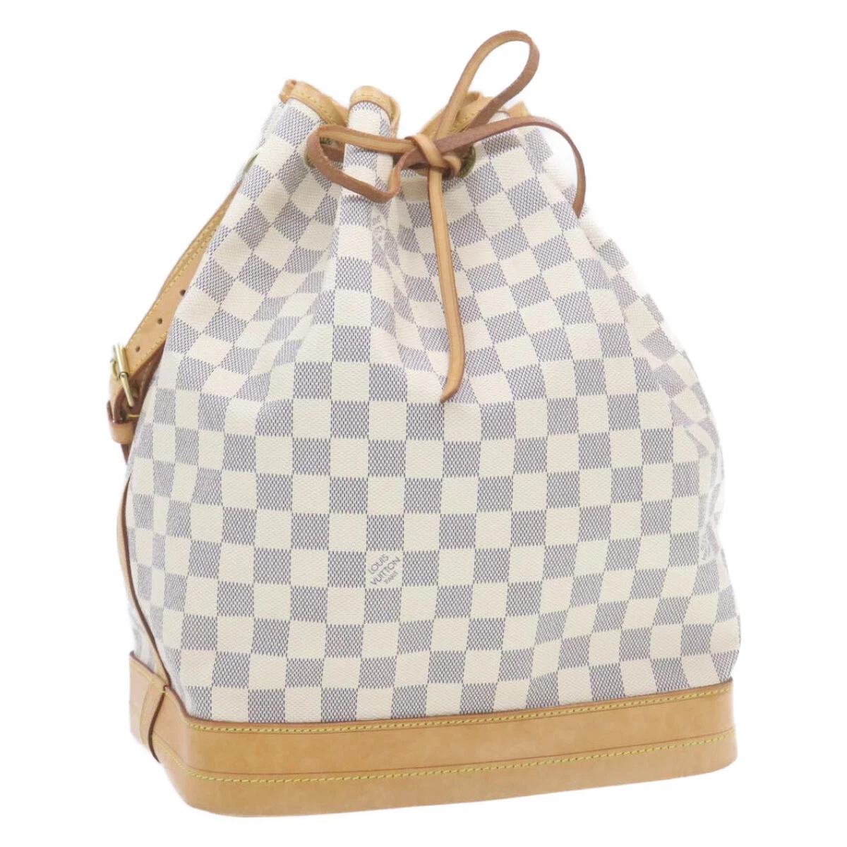 Louis Vuitton White Damier Ebene Canvas Noe Bucket Bag Louis