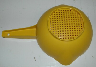 Vintage Yellow Tupperware Strainer 1200-7 Pasta Colander 