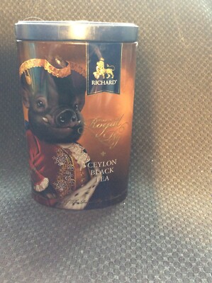 RICHARD ''THE ROYAL PIGS'' LIMITED EDITION CEYLON BLACK TEA LEAF TIN GIFT BOX 80 G