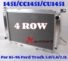 4 Row Radiator For 1983-1997 96 F-Series F100 F150 F250 F350 F450 Bronco 351 460