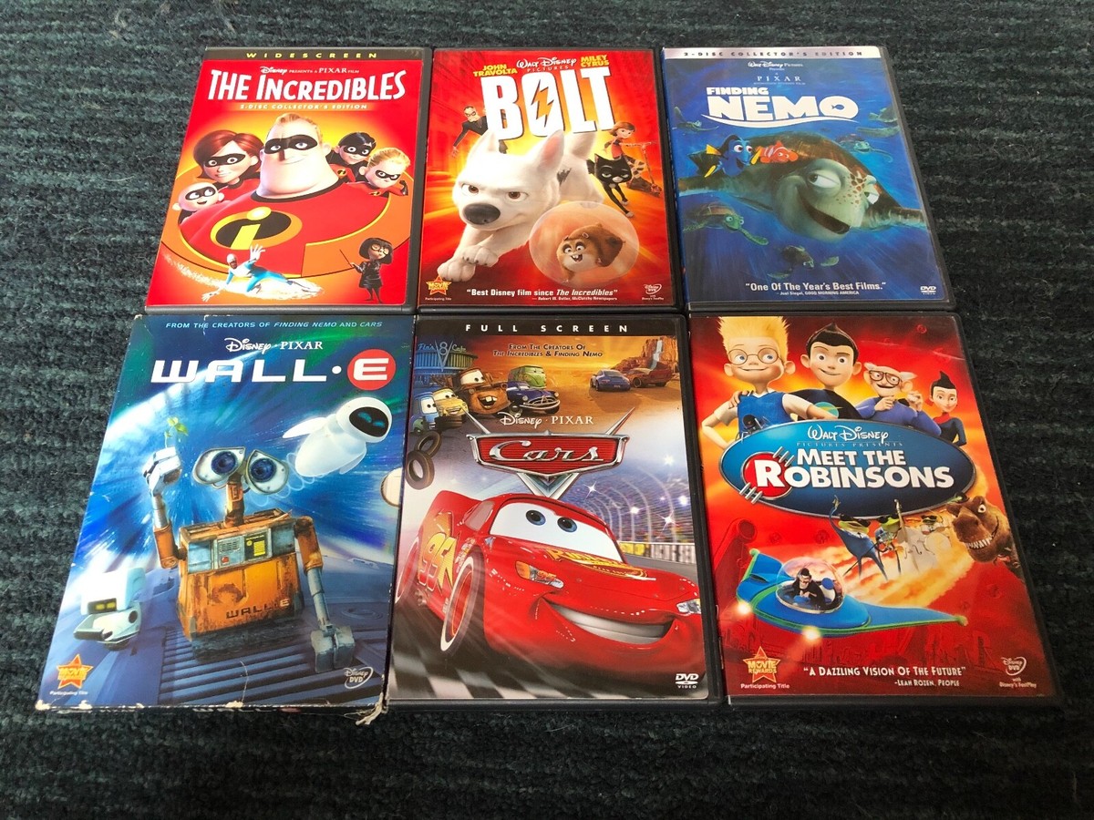 WALL-E,CARS,BOLT,FINDING NEMO,INCREDIBLES,MEET ROBINSONS,DVDS 