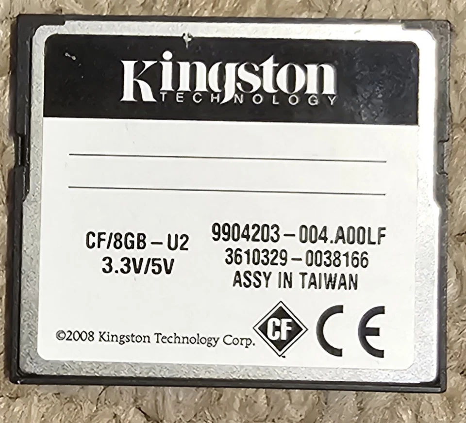 Kingston 8GB 266x Speed - Compact Flash Card - Red/Black (CF/8GB-U2) .#10 - Image 2 of 2