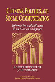 NEW BOOK Citizens, Politics and Social Communication by R. Robert