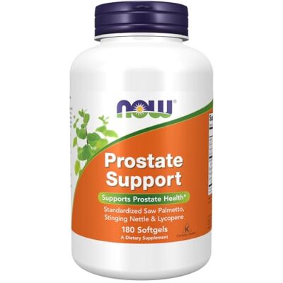 NOW Prostate Support Herbal Supplement 180 Softgels with Saw Palmetto Zinc