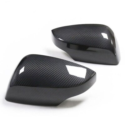 Gloss Real Dry Carbon Fiber Side Mirror Caps Cover Fits 15-21 WRX STI VAB VM GP